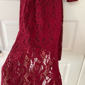 Dark Red lace dress